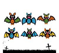 scyca Bat Craft | Halloween Wall Decor - Make Your Own Halloween Bat Hangings Decorations Foam Stickers for Party Supplies