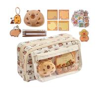 scyca Carpincho Pencil Case, Carpincho Pencil Case, Cute Pencil Case | Pencil Case with Wide Mouth and Zipper, Fun and Peculiar Design with Carpincho Print,