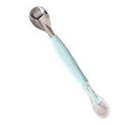 scyca Food Scraper Spoon, Fruit Puree Spoon, Babies Fruit Scraper Mud Spoon, Baby Guided Weaning Accessories, Double Head Silicone Spoon for Scraping Hard or Soft, Vegetables and