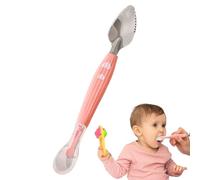 scyca Fruit Puree Spoon, Fruit Scraper Mud Spoon for Babies, Soft Feeding Spoon for Babies, Baby Guided Weaning Accessories, Double Head Silicone Spoon for Scraping Hard or Soft