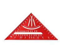 scyca Metal Triangle Ruler Triangle Measuring Tool | Metal Woodworking Measuring Tool - 7 Inch Carpenter Tools, 90/45 Degree Protractor