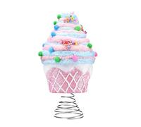 scyca Pastel Tree Topper, Candy Christmas Tree Topper, Pastel Decoration for Christmas Tree Topper, Cute Pastel Dessert Christmas Tree Topper, Cupcake Ornaments for the Christmas Tree