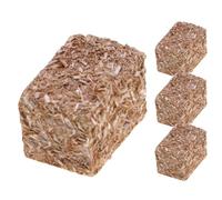 scyca Straw Bullets, Hay Bales for Decoration - 4 Fake Straw Hay Piles - Hayrick Miniature, Decorations, Hay Blocks for Autumn Harvest Table House