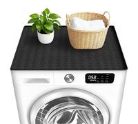SCYFREID Washer and Dryer Top Protector Mat, 1 PCS, 25.6“ x 23.6" Silicone dust pad, Non-slip,Heat-Resistant, Leak-Proof Top Protector for Laundry Room Essentials,(Black,1 PCS)