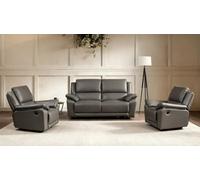 Home Garden Direct Scylla Recliner Sofa Set Power Reclining Sofas in Grey | Size: 3 Seater Home Garden Direct Grey 3 Seater
