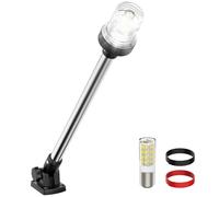 SCYONBARCO 24 Inches Anchor Light Stern Lights for Boats LED Waterproof IP67, White Fold Down Rear Boat Navigation Lights, 3NM Visible Boat Running Light LED Marine for Pontoon, Bass Boats (12-24V)