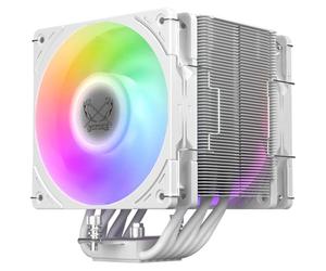 Scythe Mugen 6 CPU Air Cooler, Intel LGA1700, LGA1151, AMD AM5/AM4/Ryzen 120 mm, Single Tower, Aluminium Top Cover (Mugen 6 White ARGB)
