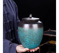 SCZMBLTLNV Cremation Urn Pet Manual Relief Display Burial Urns 8" Large-Sized Funeral Urn Cremation Urns Human Ashes Adult Made In Ceramics