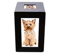 SCZMBLTLNV Cremation Urn Pet Peaceful Memorial Photo Frame Keep Box For Home Storage Holder Wooden Pet Urn Box Dog Cat Cremation Urn