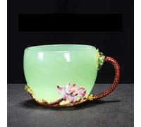 SCZMBLTLNV Teapots Jade Tea Cup High Grade Enamel Color White Porcelain Teacup Coloured Glaze with Handle Master Kung Fu Set Porcelain Tea Set Portable Tea Set(K)