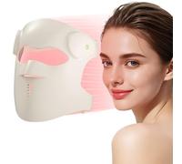SCZND Professional LED Face Mask, Red Light Therapies for Anti Aging and Acne, Cordless and Rechargeable Red Light Therapy Masks with Wireless Remote, Type-C Charging