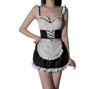 SCZSNYRX Sexy erotic lingerie pure desire maid outfit, cute passion temptation small breast maid outfit