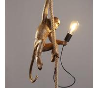 SCZWP8 Modern Chandelier Light Retro Resin Hemp Rope Monkey Hanging Light Wall Mount Plug In Lighting Fixture Light For Kids Bedroom Dinning Living Room Club Corridor Decoration