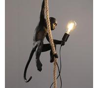SCZWP8 Modern Chandelier Light Retro Resin Hemp Rope Monkey Hanging Light Wall Mount Plug In Lighting Fixture Light For Kids Bedroom Dinning Living Room Club Corridor Decoration