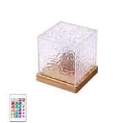 SCZWP8 Water Light Wave Cube Lamp, Northern Lights Cube, Midnight Aura Lamp,16 Color Rechargeable Dimmable Control Bedroom Indoor Starry Night Light Romantic Room Decor Lamp(1 Pcs)