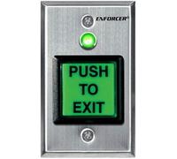 SD-7623-GSTQ Seco-Larm Illuminated Stainless-Steel Single-Gang Request-To-Exit Plate w/Dual Color LED and Timer