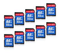 SD Card 32GB, 10-Pack UHS-I Class 10 MLC Flash Memory Card, High-Speed Secure Digital Cards for Cameras, Trail Camera DSLR, Action Cams - Reliable Storage