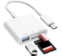 SD Card Reader, 3 in 1 Type C Memory Card Adapter, USB C to SD Card Reader for iPhone 15/iPad/Mac/Laptop, for iMac iPad Pro/Air/Mini, MacBook Pro/Air, Galaxy, MicroSD/SD