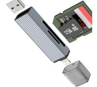 SD Card Reader Adapter USB OTG 3.0 Lightning Micro SD TF Digital Camera Memory Stick Transfer Photos Drive External Cable Adaptor Dongle PC Tablet Macbook for iPad for Apple for iPhone14 13 12 Pro Max