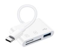 SD Card Reader Digital Camera Adapter for Samsung Galaxy S25 Edge S25+ S25 Plus S25 Ultra S24 S23 S22 S21 S20, USB C to TF Micro SD Memory Card Reader for iPhone 16e 16 Pro Max 16 Plus, Laptop