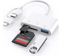 SD Card Reader, for converting SD/TF Cards, Suitable for iPhone Storage Card Reader, Applicable to Android Mobile Phones and Tablets (Typc-C 3-in-1 Suspension Basket Model)