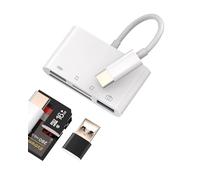 SD Card Reader for iPhone 15 MAX Plus USB C Charger Cable OTG Dongle Type C Docking Station for Apple Ipad Pro Air Macbook Compatible for Samsung Thunderbolt Adapter Camera Micro TF Memory Accessories