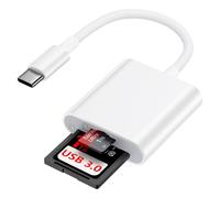 SD Card Reader for iPhone 16e/16 Pro/16 Pro Max/16 Plus/16/15/iPad/Mac/Samsung S25 Edge, USB C Micro SD Card Adapter Camera Memory Card Reader for SD,Micro SD,SDHC,SDXC,TF Card,Micro SDHC,UHS-I/II