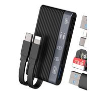 SD Card Reader for Iphone 17 16 14 Pro Max (6in1)USB C Lightning to TF OTG Cable Charger Adapter Digital Camera Micro SD Memory Stick Photography Accessories for Ipad for Apple Compatible with Samsung