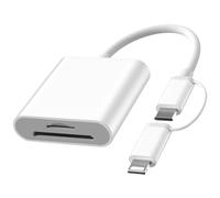 SD Card Reader for Iphone,2 in 1 SD/TF Camera Card Viewer Memory Card Re/ader,Lightning SD C/ard Rea/der,SD Card Adapter for Iphone Type C,2 in 1 SD Reader for Iphone,Camera to Phone Adapter