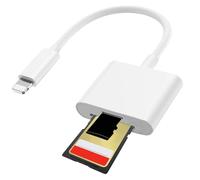 SD Card Reader for iPhone iPad - 2 in 1 Lightning Adapter for SD & TF Cards,digital camera adapter to iphone,High-Speed Transfer & Plug and Play