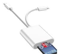 SD Card Reader for iPhone iPad, USB C Lightning to Card Reader with TF SD Card, Type C OTG Adapter, for Apple IPhone15 14 13 12 11 Pro Max Plus, for IPad Air Mini Macbook Micro SD Camera Memory Card R