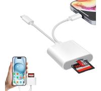 SD Card Reader for iPhone iPad, USB C SD Card Reader with Dual Slot for MicroSD/SD, Camera Card Viewer Memory card reader, sd card Readers for i-Phone/iPad/Android/Camera