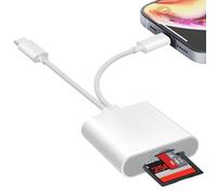 SD Card Reader for iPhone iPad, USB C SD Card Reader with Dual Slot for MicroSD/SD, Type C OTG Adapter, Camera Card Viewer Memory card reader, sd card Readers for i-Phone/iPad/Android/Camera
