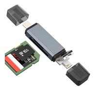 SD Card Reader USB A Adapter Micro USB C for iPhone 17 16 15 14 13 Pro Max Digital Camera Micro SD Memory Stick Lightning TF Flash Converter Laptop Android Drive Compact Cable Dongle PC External Data