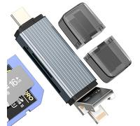 SD Card Reader USB A Adapter Micro USB Type C Memory Stick Digital Camera for iPhone 17 16 15 14 13 Pro Max Lightning Micro SD TF Data Transfer for iPad for Apple Compatible with Samsung Galaxy S26 PC