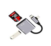 SD Card Reader USB Adapter for iPhone 17 16 15 14 13 Pro Max Compatible with Samsung S25 USB C Digital Camera Memory Micro SD TF Lightning for Apple Transfer OTG 3.0 Type C PC for iPad Flash Compact