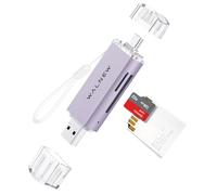 SD Card Reader, WALNEW USB 3.0 and USB-C to SD/Micro-SD TF Memory Card Adapter for Mac,MacBook,Computer/PC,Laptop,iPad 10,iPhone 15 Pro/Max,Samsung Galaxy Android Phone,Support UHS-I SDHC/SDXC/MicroSD