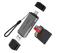 SD Card Reader, WALNEW USB 3.0 and USB-C to SD/Micro-SD TF Memory Card Adapter for Mac,MacBook,Computer/PC,Laptop,iPad 10,iPhone 15 Pro/Max,Samsung Galaxy Android Phone,Support UHS-I SDHC/SDXC/MicroSD