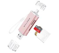 SD Card Reader, WALNEW USB 3.0 and USB-C to SD/Micro-SD TF Memory Card Adapter for Mac,MacBook,Computer/PC,Laptop,iPad 10,iPhone 15 Pro/Max,Samsung Galaxy Android Phone,Support UHS-I SDHC/SDXC/MicroSD