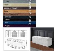 Sd Chesterfield 137Cm Blue Naples Ottoman Storage Box - Upholstered Multifunctional Blanket Box