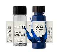 SD COLORS ATLANTIC BLUE LC5B New Touch Up Paint 15 ML REPAIR SCRATCH CHIP BRUSH COLOR CODE LC5B ATLANTIC BLUE (PAINT+LACQUER)