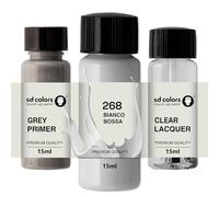 SD COLORS BIANCO BOSSA NOVA 268 268A 268/A 674 934 New Touch Up Paint 15 ML REPAIR SCRATCH CHIP BRUSH COLOR CODE 268 268A 268/A 674 934 BIANCO BOSSA NOVA (PAINT+PRIMER+LACQUER)