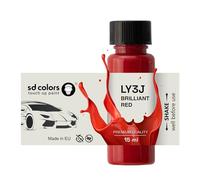 SD COLORS BRILLIANT RED LY3J New Touch Up Paint 15 ML REPAIR SCRATCH CHIP BRUSH COLOR CODE LY3J BRILLIANT RED (JUST PAINT)