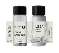 SD COLORS CANDY WHITE LB9A B9A B4 New Touch Up Paint 15 ML REPAIR SCRATCH CHIP BRUSH COLOR CODE LB9A B9A B4 CANDY WHITE (PAINT+LACQUER)