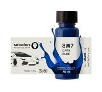 SD COLORS DARK BLUE 8W7 New Touch Up Paint 15 ML REPAIR SCRATCH CHIP BRUSH COLOR CODE 8W7 DARK BLUE (JUST PAINT)