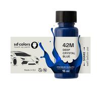 SD COLORS DEEP CRYSTAL BLUE 42M New Touch Up Paint 15 ML REPAIR SCRATCH CHIP BRUSH COLOR CODE 42M DEEP CRYSTAL BLUE (JUST PAINT)