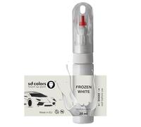 SD COLORS FROZEN WHITE TOUCH UP 20 ML PAINT CONVENIENT BRUSH FOR SCRATCH REPAIR FIX (JUST PAINT)