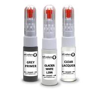 SD COLORS GLACIER WHITE LS9R compatible with VW/AUDI New Touch Up Paint Pen REPAIR KIT 7ML SCRATCH CHIP BRUSH COLOR CODE LS9R GLACIER WHITE (PAINT+PRIMER+LACQUER)