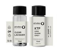SD COLORS GRIS SHARK GREY KTP New Touch Up Paint 15 ML REPAIR SCRATCH CHIP BRUSH COLOR CODE KTP GRIS SHARK GREY (PAINT+LACQUER)
