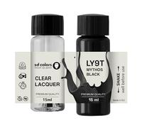 SD COLORS MYTHOS BLACK LY9T New Touch Up Paint 15 ML REPAIR SCRATCH CHIP BRUSH COLOR CODE LY9T MYTHOS BLACK (PAINT+LACQUER)